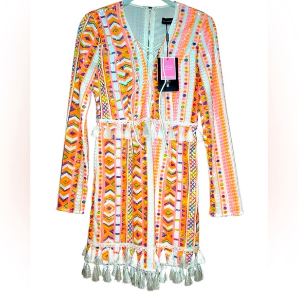 PrettyLittleThing Dresses & Skirts - PrettyLittleThing Sequined folkloric bodycon dress